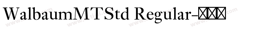 WalbaumMTStd Regular字体转换